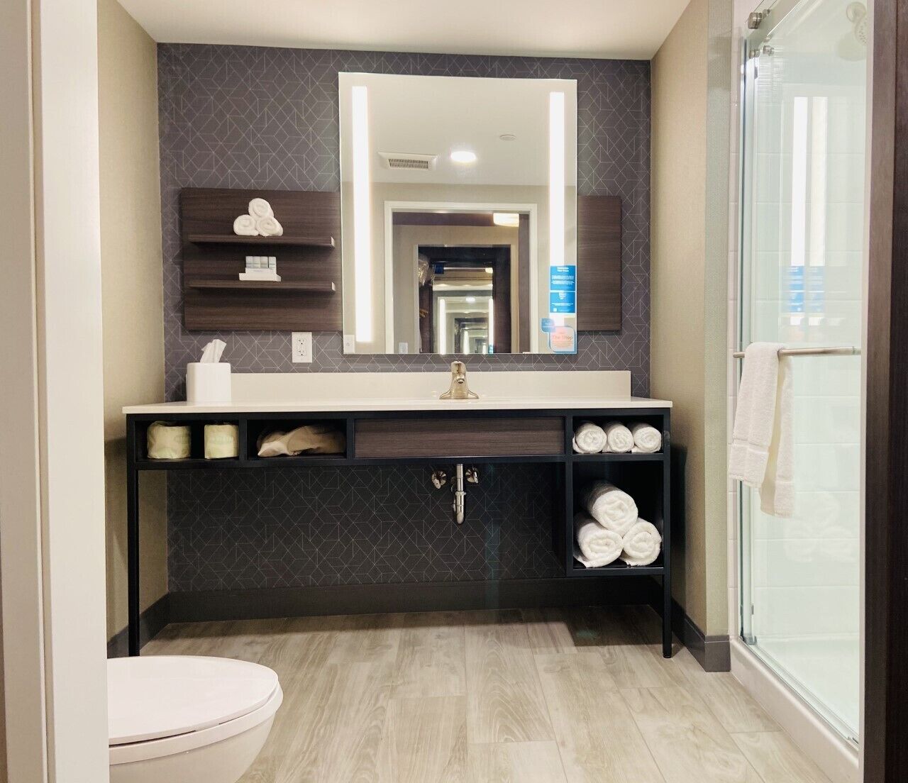 free toiletries, hair dryer, towels, soap