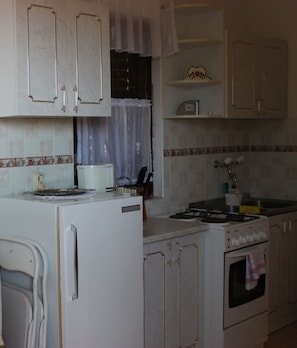 Apartment, 1 Bedroom (1) | Private kitchen | Fridge, stovetop, coffee/tea maker, electric kettle