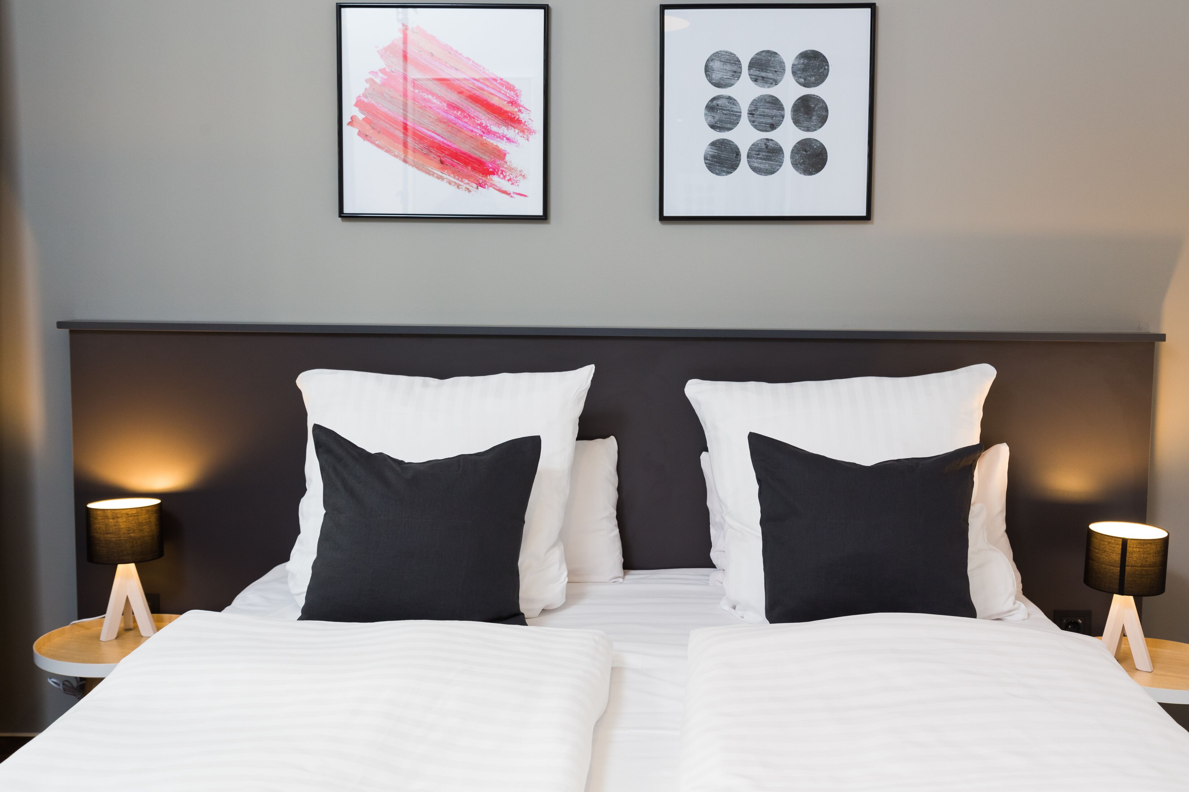 3 habitaciones y ropa de cama de alta calidad 