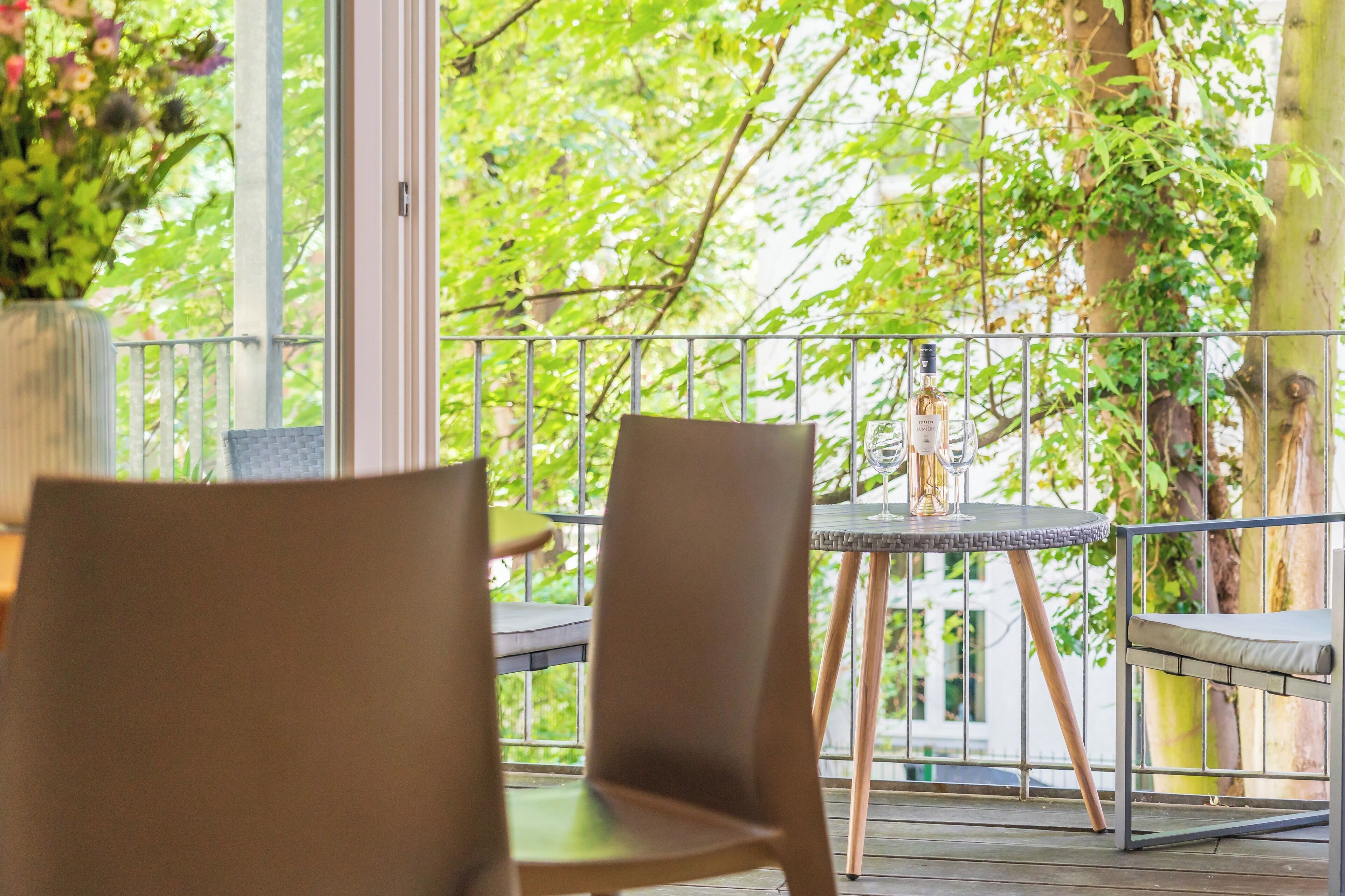 Apartment mit 1 Schlafzimmer und Gartenblick | Balkon