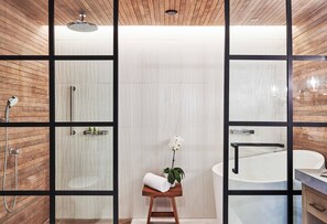 Designer toiletries, hair dryer, towels, soap - The Jordan San Gabriel, Curio Collection by Hilton (San Gabriel)