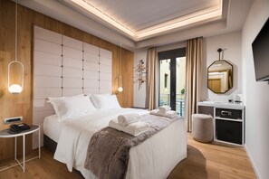 Habitación doble Deluxe | Ropa de cama de alta calidad y camas Tempur-Pedic