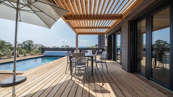 Huis, 3 slaapkamers, privézwembad | Terras