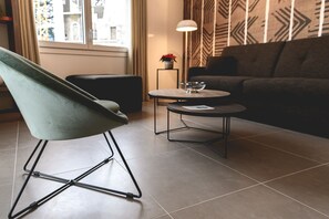 TV, DVD player, music library