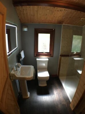 Chalet, 2 Bedrooms | Bathroom | Shower, towels - Snowdrop 14 Hot Tub (Carmarthen)