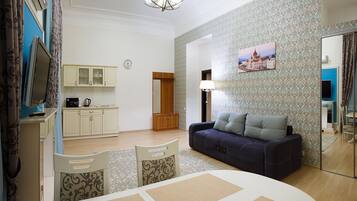Appartement, balcon | Literie de qualité supérieure, coffres-forts dans les chambres