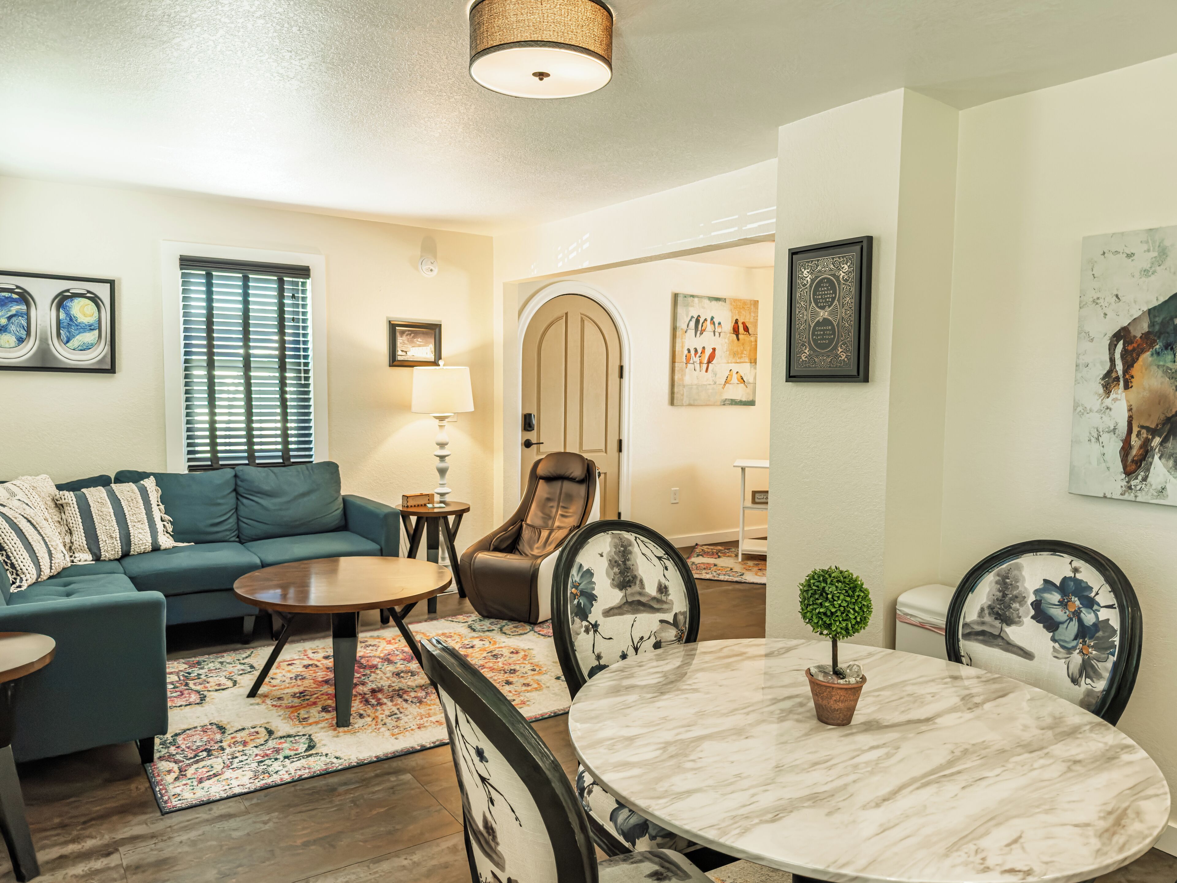 Standard Apartment, 1 Queen Bed, Accessible, Non Smoking (One Bedroom Bungalow) | Living area | 65-inch flat-screen TV with cable channels, TV