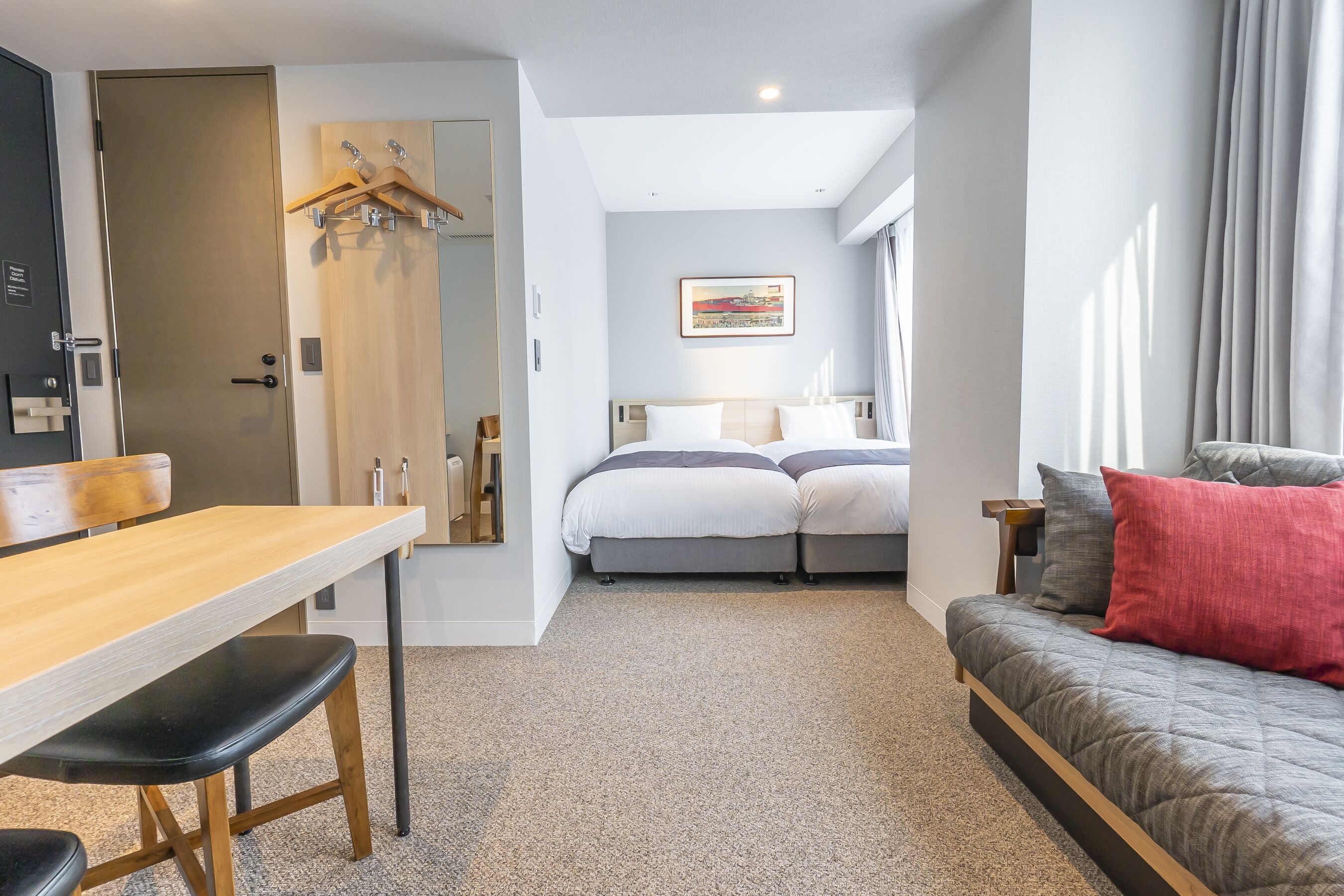 Deluxe Twin Room, Non Smoking (No Cleaning) | Down comforters, desk, blackout drapes, iron/ironing board