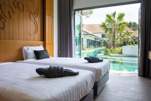 Premier 2 Bedroom Pool Access | In-room safe, desk, laptop workspace, free WiFi - TAJH Pool Villas (Chalong)