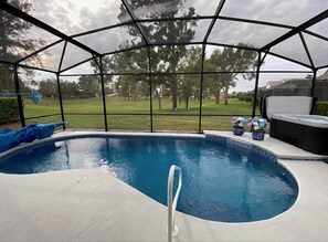 Outdoor pool, a heated pool