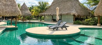 Villa and casita in a secluded development with WiFi, AC, pool, and beach club