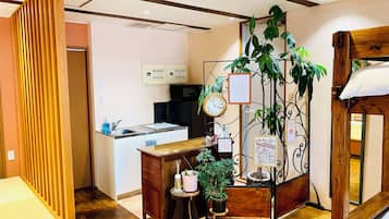 One-Bedroom Villa | Private kitchen | Fridge, microwave, stovetop, electric kettle