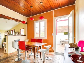 Dining - House Biscarrosse Beach 10 pers, WIFI, pets allowed (Biscarrosse Plage)