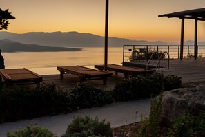 Terrace/patio - Costa Emmelia Luxury Villa with panoramic sea view and infinity pool! (Lefkada)