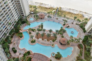 Indoor pool, outdoor pool - Ocean Front!!!  Two bedroom plus bunk beds. Walk right out to the Beach!!! (Panama City Beach)