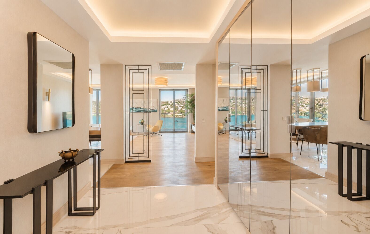 Premium Suites, Sea View | Ropa de cama de alta calidad y caja de seguridad en la habitación 