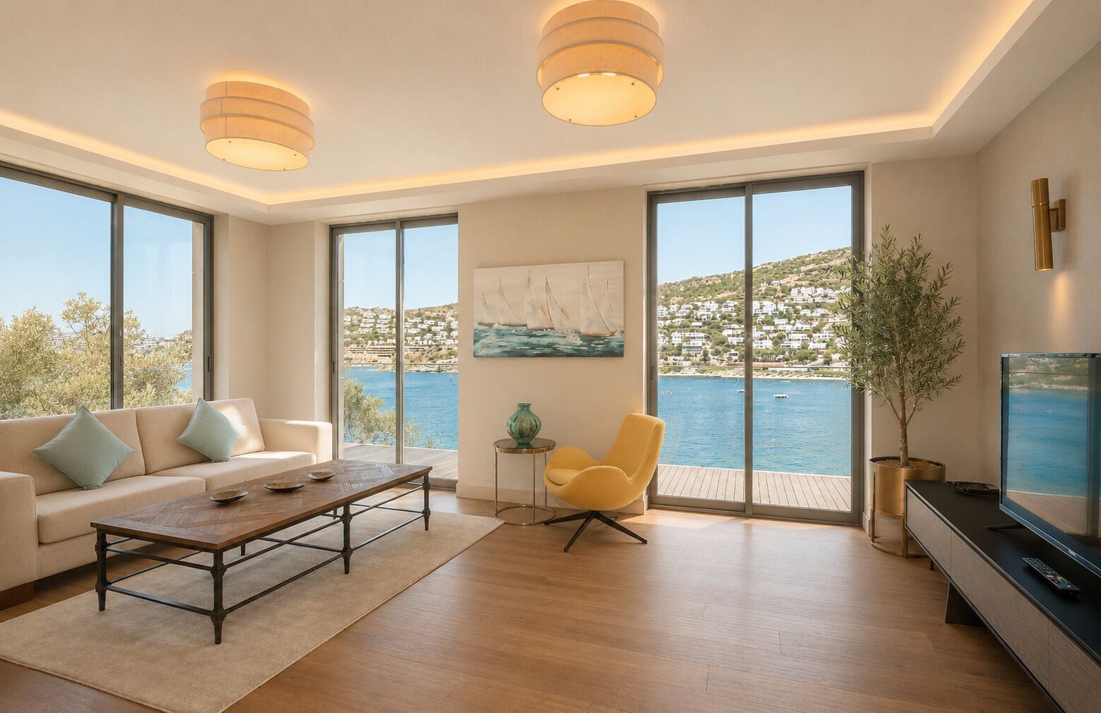Premium Suites, Sea View | 客廳 | 49 吋LED 電視連衛星電視頻道、電視、玩具
