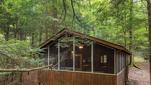 Exterior - Romantic Get-away Cabin in the woods, w/Hottub next to coolest small town in USA (Victor)
