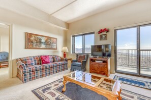 Télévision, cheminée, lecteur de DVD