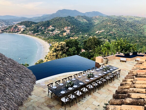 Outdoor wedding area