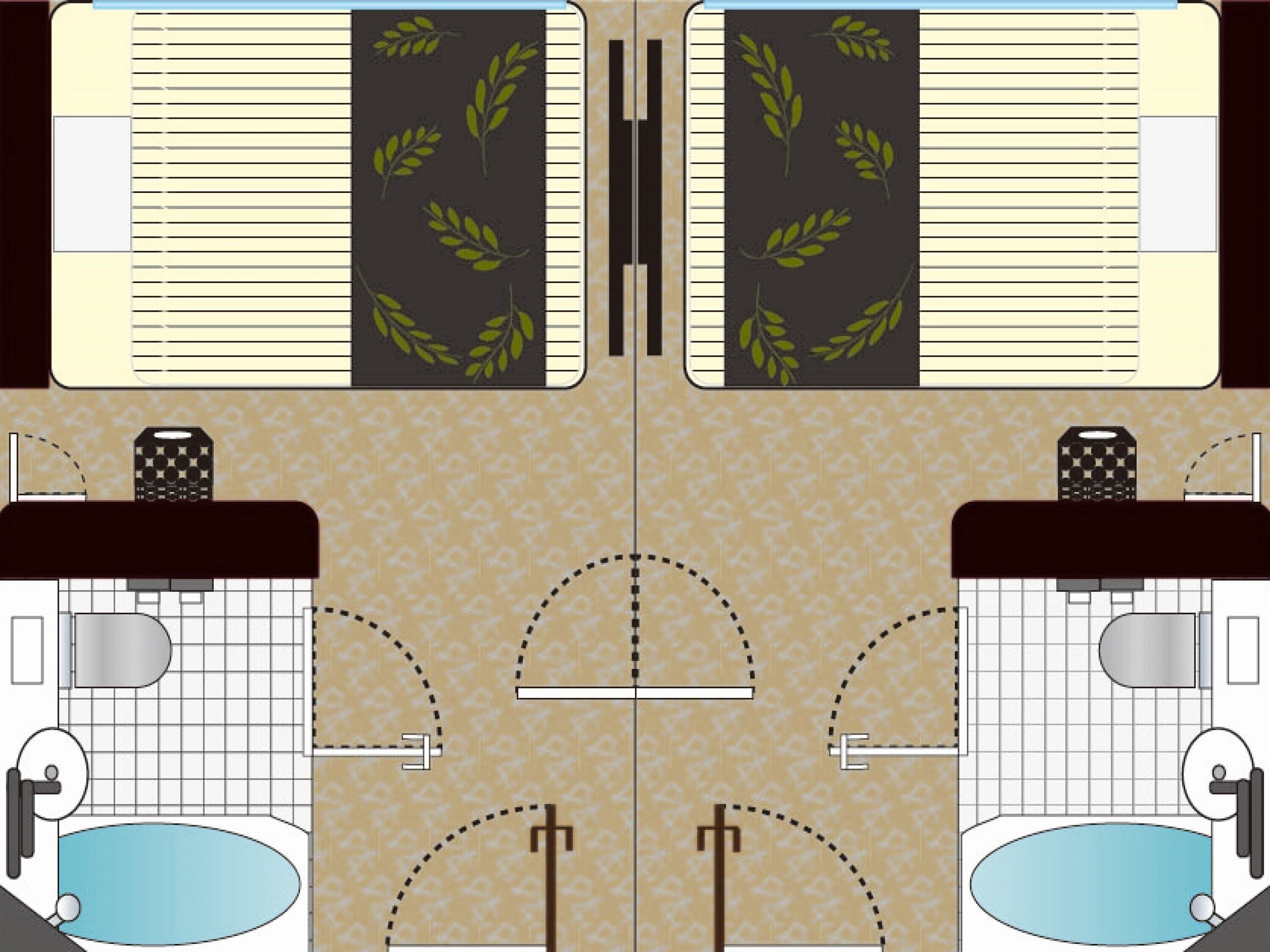 1 bedroom, down duvets, desk, blackout curtains