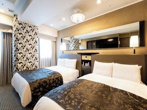 Suite Room with 2beds, Non Smoking | Down comforters, desk, blackout drapes, free WiFi - APA Hotel Shin Osaka Ekimae (Osaka)