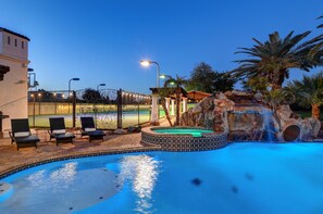 Piscine extérieure, piscine chauffée