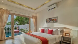 Vila, 2 kamar tidur, kolam renang pribadi | Kedap suara, setrika/meja setrika, dan Wi-Fi gratis