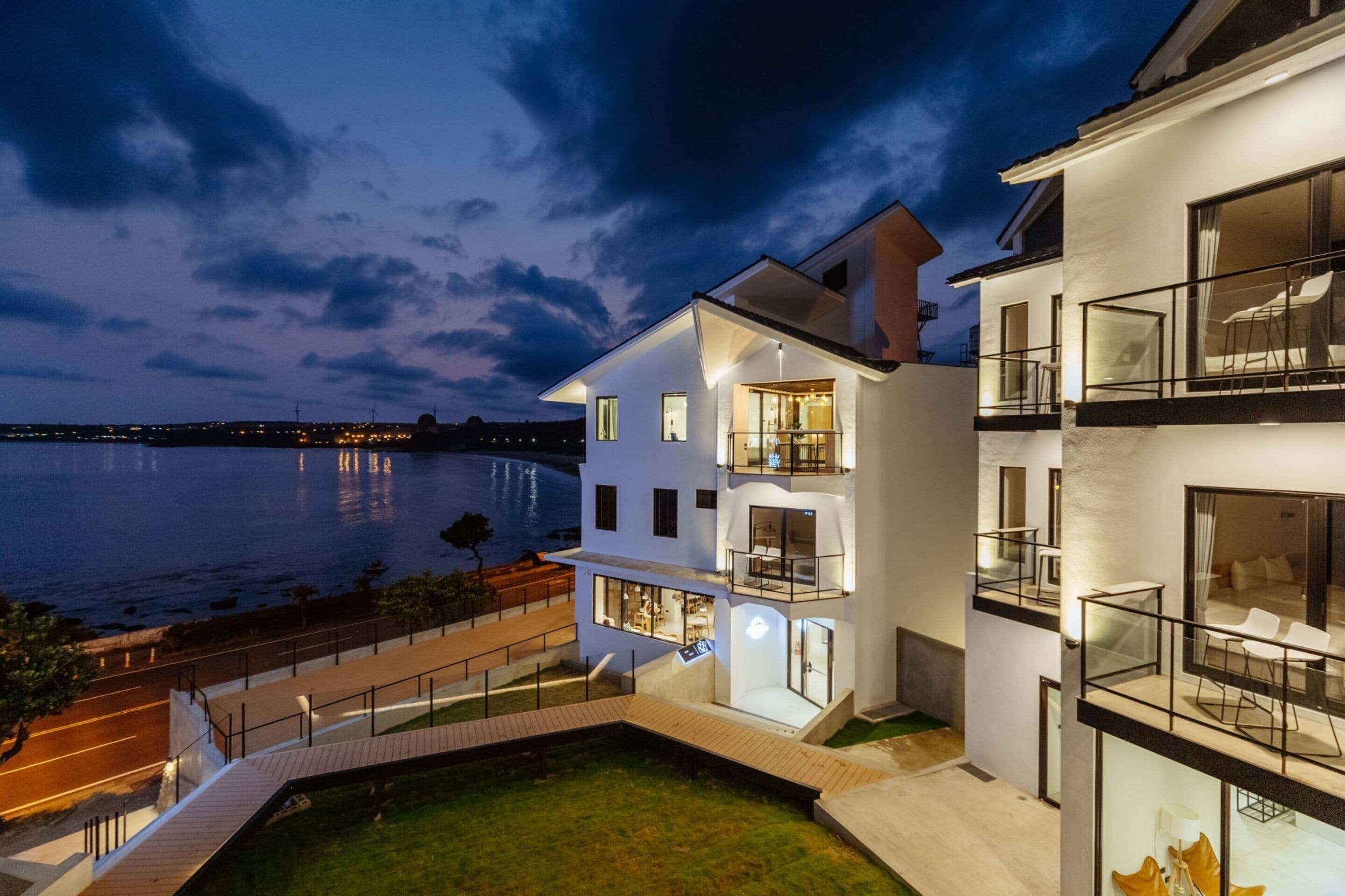 Front of property – evening/night