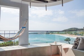 Grand Double Room, 1 Queen Bed, Terrace, Ocean View | Terrace/patio