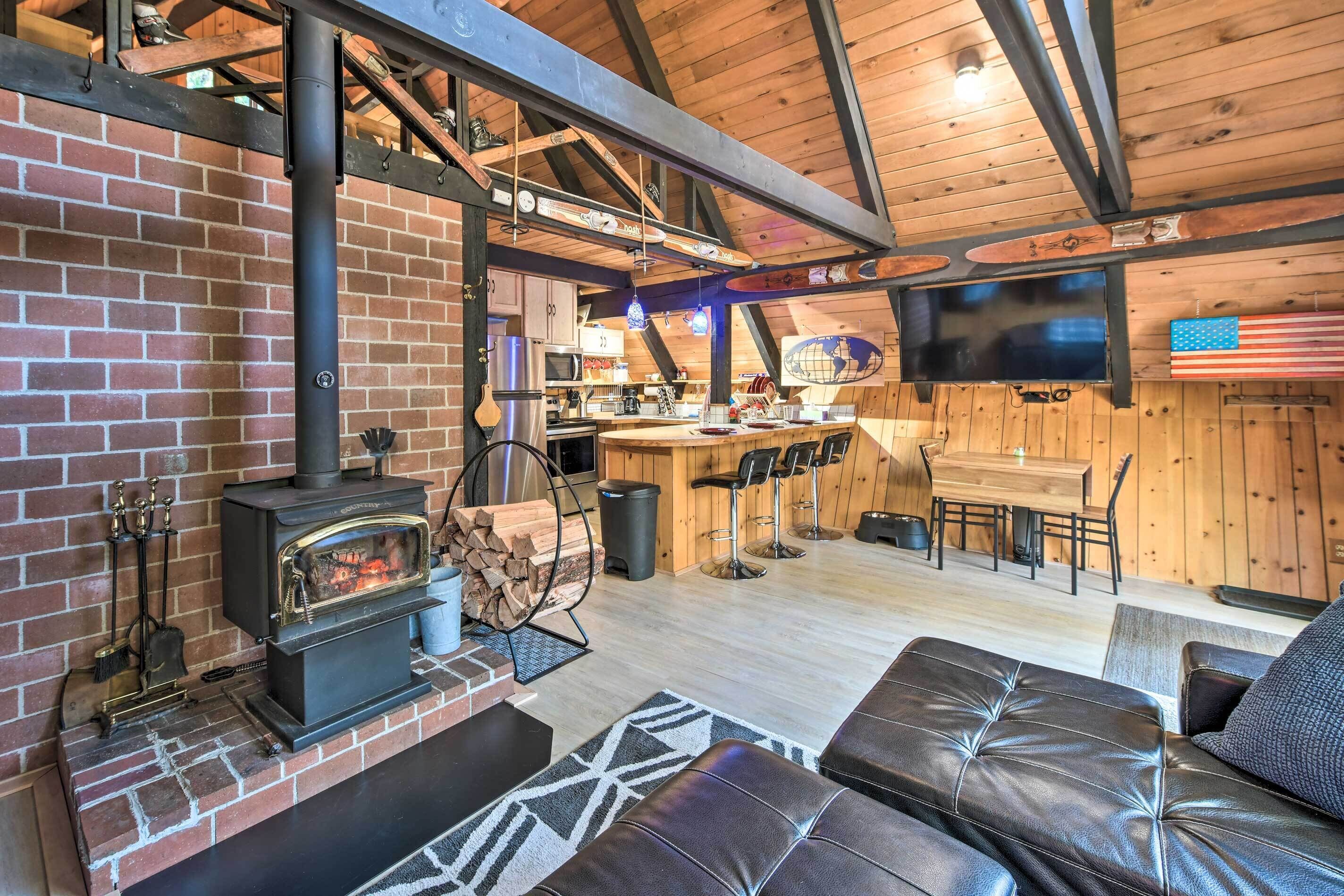 Quiet A-Frame Retreat w/ Hot Tub: Hike, Fish & Ski
