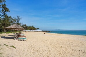 Private beach, white sand