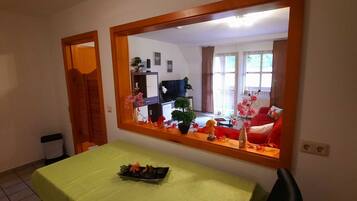 1 bedroom, travel crib, WiFi, bed sheets