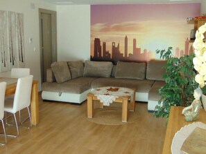 Smart TV, table football, ping pong