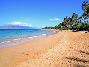 Beach nearby, sun-loungers, beach towels