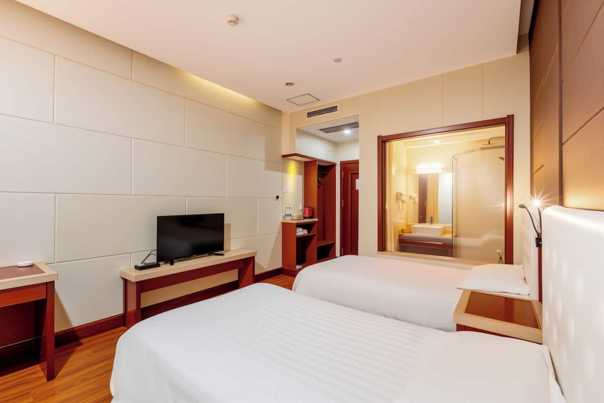 Standard Twin Room, No Windows | Desk, blackout drapes, WiFi (free), bed sheets
