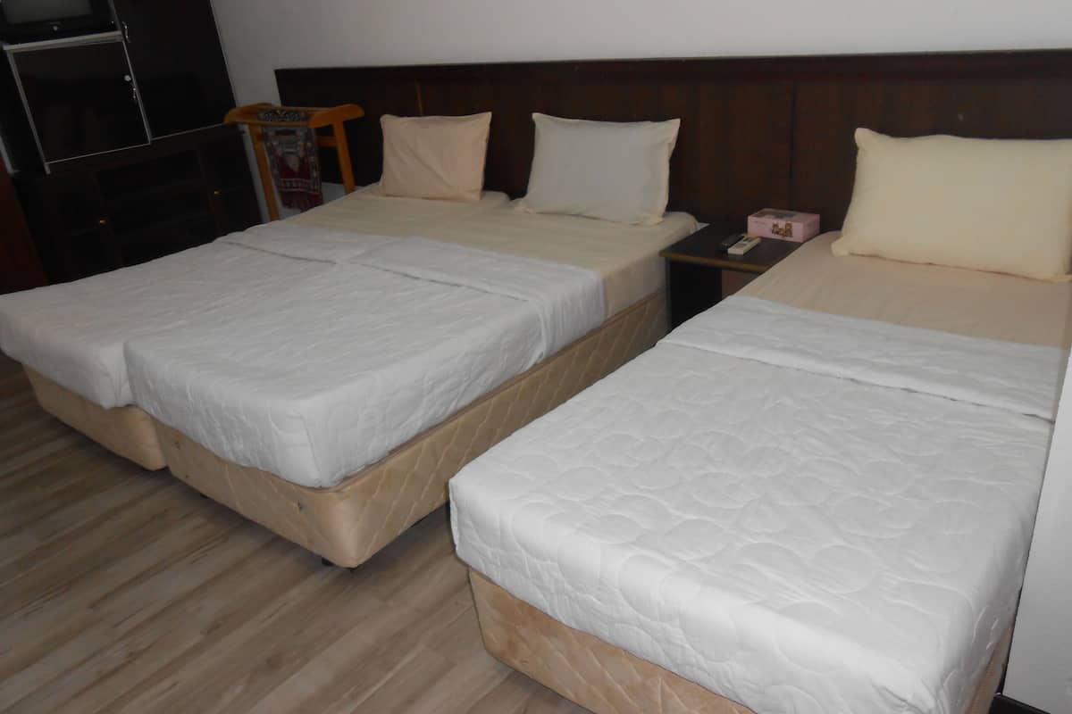 Desk, WiFi (free), bed sheets