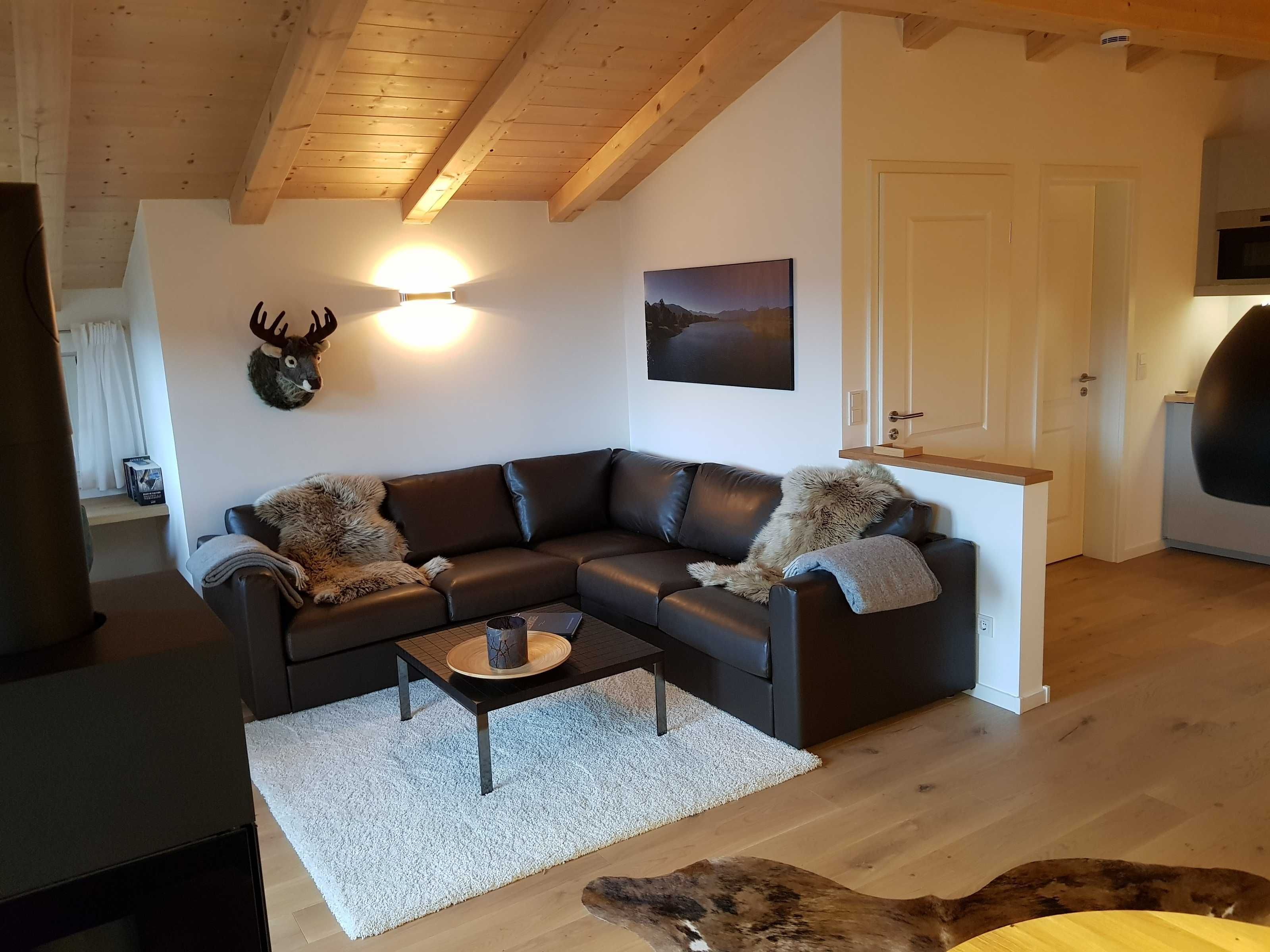 Televisión y chimenea 