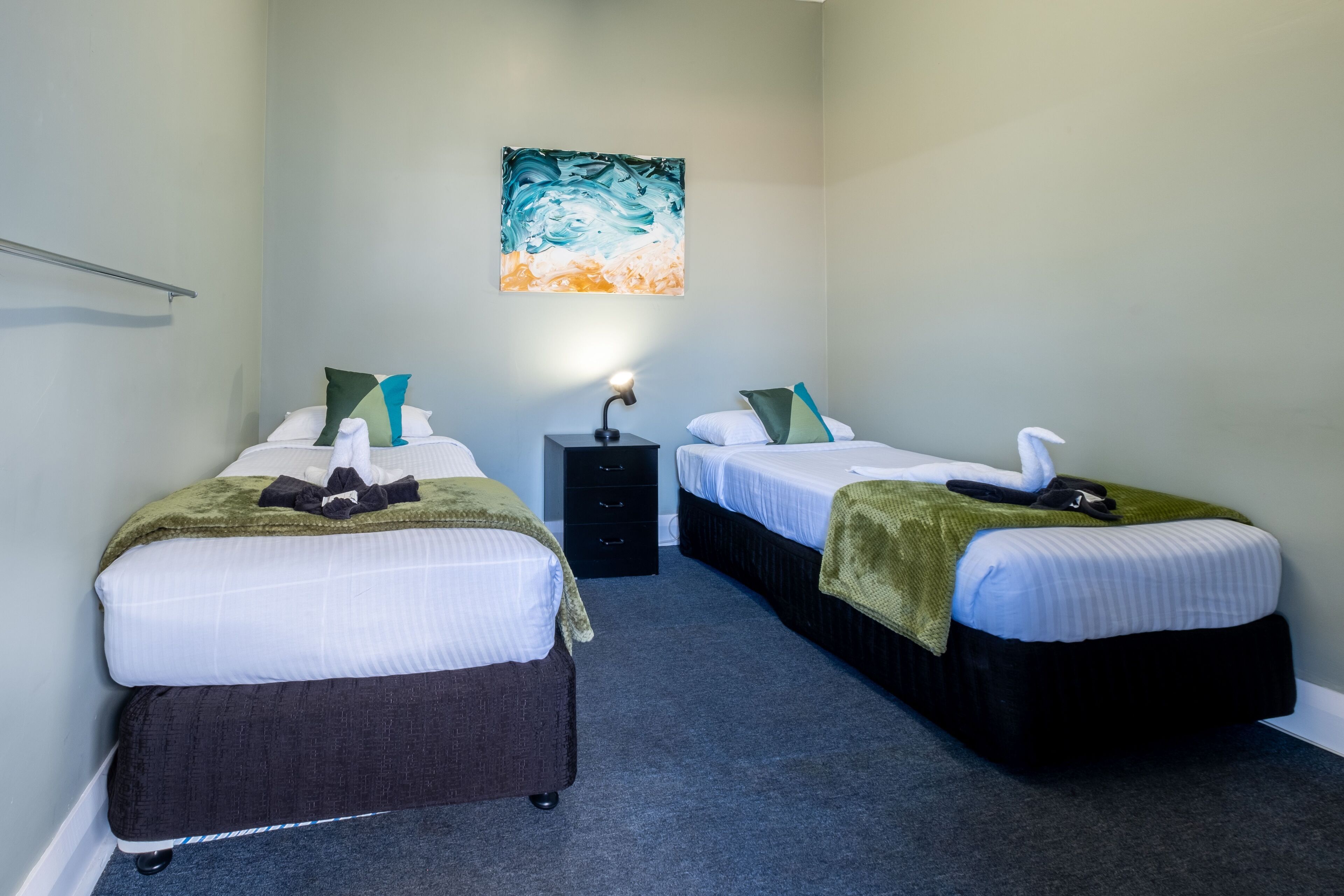 twin room, shared bathroom | blackout curtains, free wifi, bed sheets