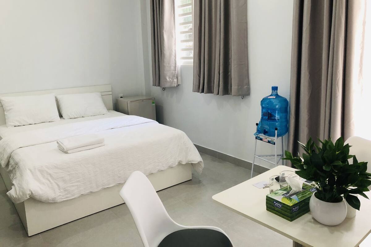 Basic Double Room | Premium bedding, laptop workspace, free WiFi
