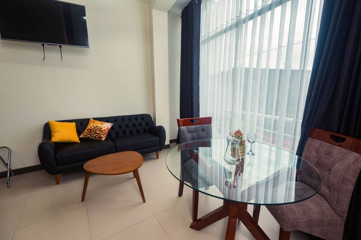 In-room safe, desk, laptop workspace, blackout drapes