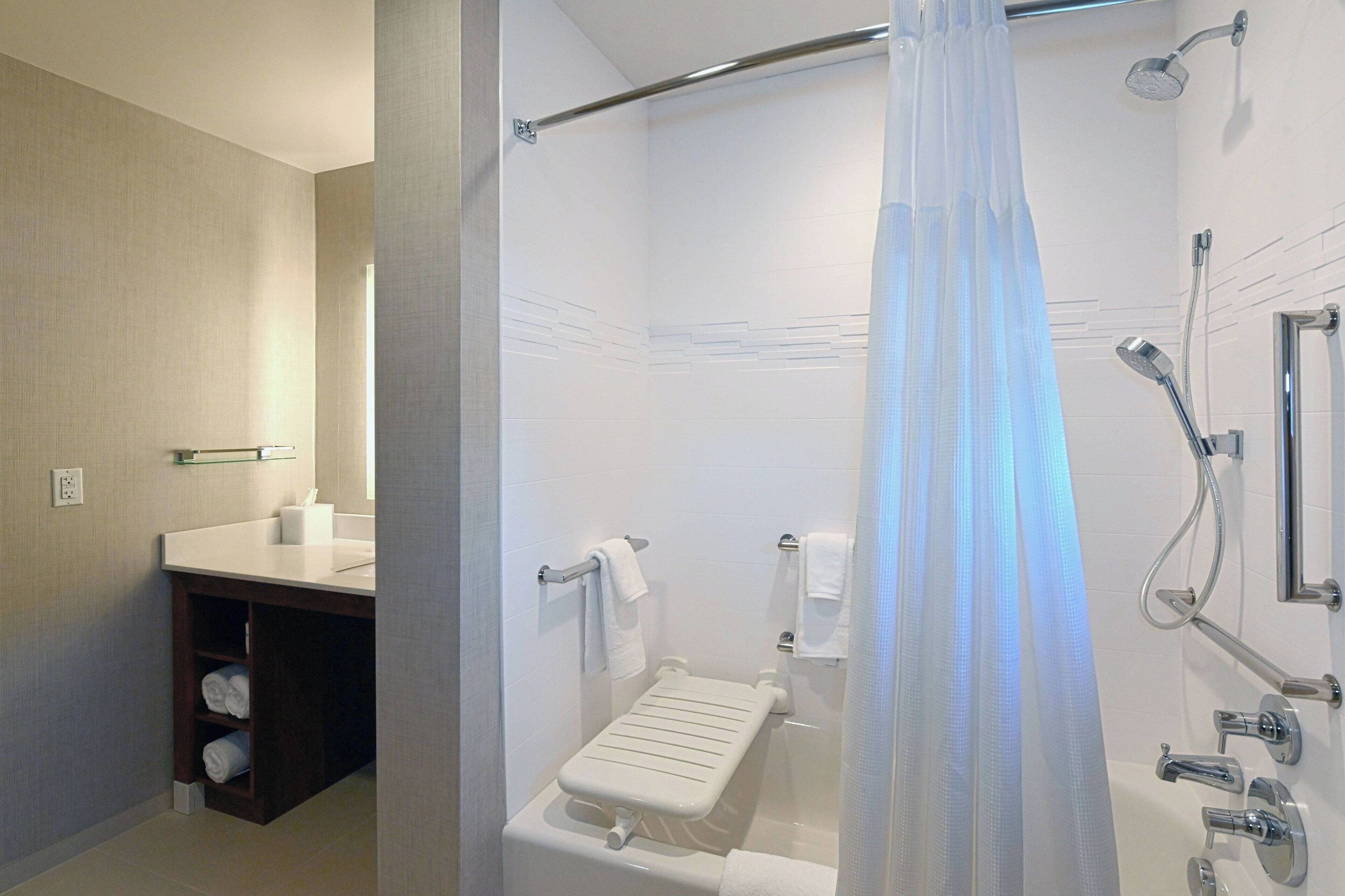 free toiletries, hair dryer, towels, soap