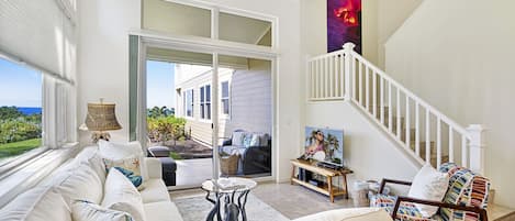 Télévision, lecteur de DVD, livres