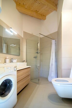Bathroom - Wonderful  villa for 6 people with private pool, A/C, WIFI, TV, terrace and pets allowed (Pazin)