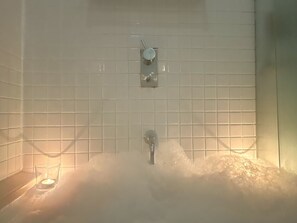 Haartrockner, Handtücher, Seife, Shampoo
