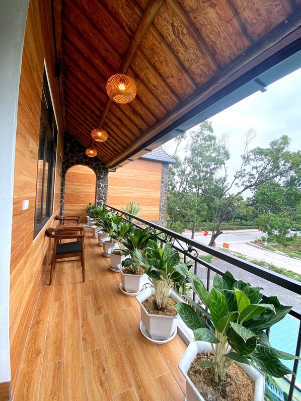 Superior Twin Room, Pool View (3rd Floor) | Terrace/patio - Tam Coc Dibi Villa (Hoa Lu)