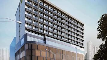 Fachada de la propiedad por la tarde o noche