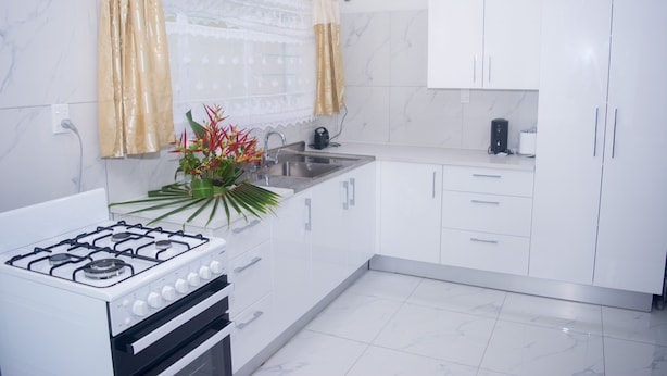Fridge, microwave, oven, stovetop - Moeroa Villa - In the heart of Town. (Avarua)