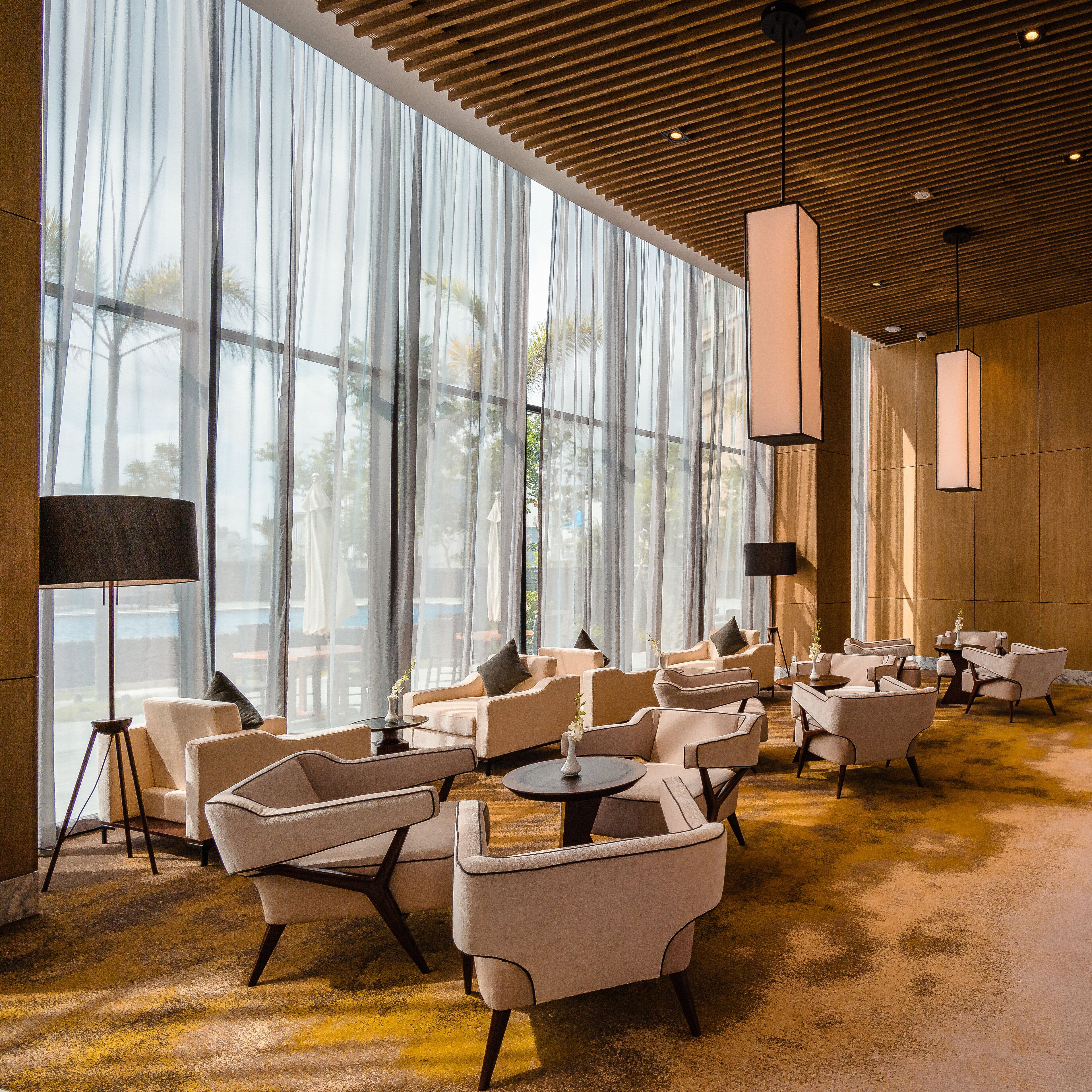 lobby lounge, poolside views, open daily