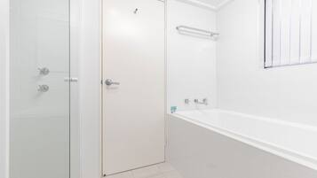 Bathtub, hair dryer